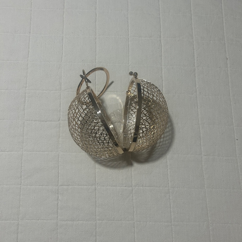 Rose gold circle evening bag